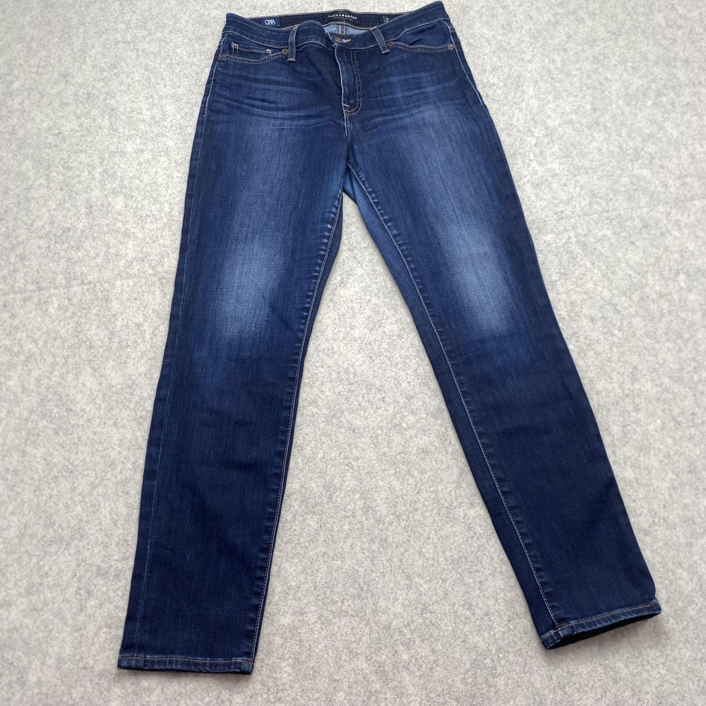 Lucky Brand Hayden Jeans Womens 6 (28x27) Blue Skinny Ankle Mid Rise Stretch
